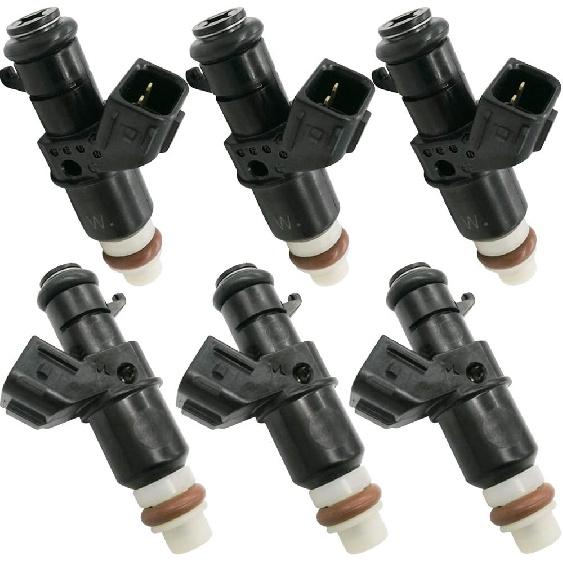 6Pcs 16450-RCA-A01 FJ485 Fuel Injectors 8 Holes Engine Nozzles for Acura TL MDX Honda Accord Odyssey Pilot Ridgeline 16450 RCA A01 16450RCAA01