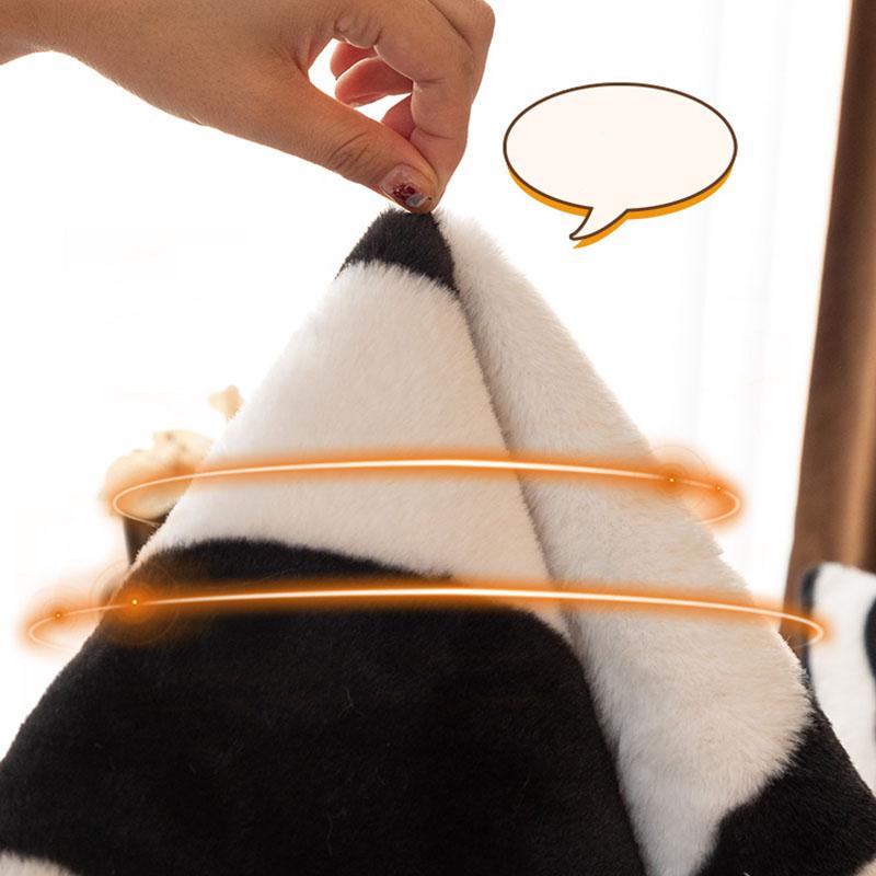 Faux Rabbit Velvet Zebra Patterned Sofa Towel Plush Warm Couch Slipcover For Autumn Winter Comfort Knee Blanket For Office Home