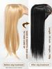 Synthetic Long Straight Topper Hair Piece With Bangs Head Overhead Natural Replacement Cover Hair Heat Resistant For Women Fake Hairpiece