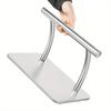 Stainless Steel Footrest – Ergonomic Salon & Home Foot Rest with Anti-Slip Base – 201 Stainless Steel – Silver