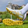 Football Shoes High-top Tf Broken Nails Artificial Flat Leather Feet Boys and Girls Competition Student Training Shoes AG Long Nails