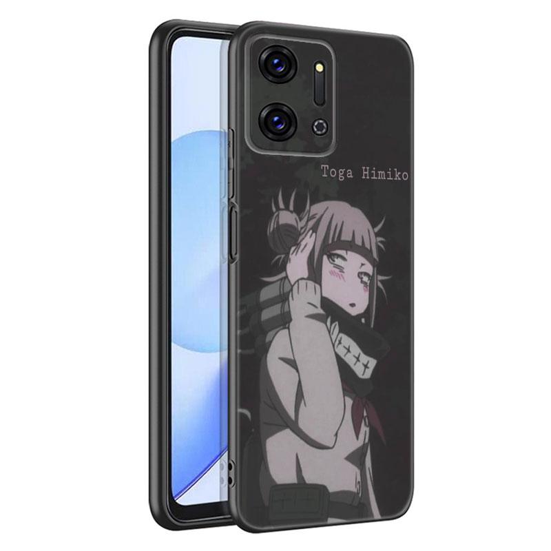Coque de téléphone noire Anime Himiko Toga pour Huawei Honor 70 90 Lite X40 GT X50 i X5 + X6A X6S X7A X8A X8B X6 X7 X8 X9 4G X9A X9B 5G