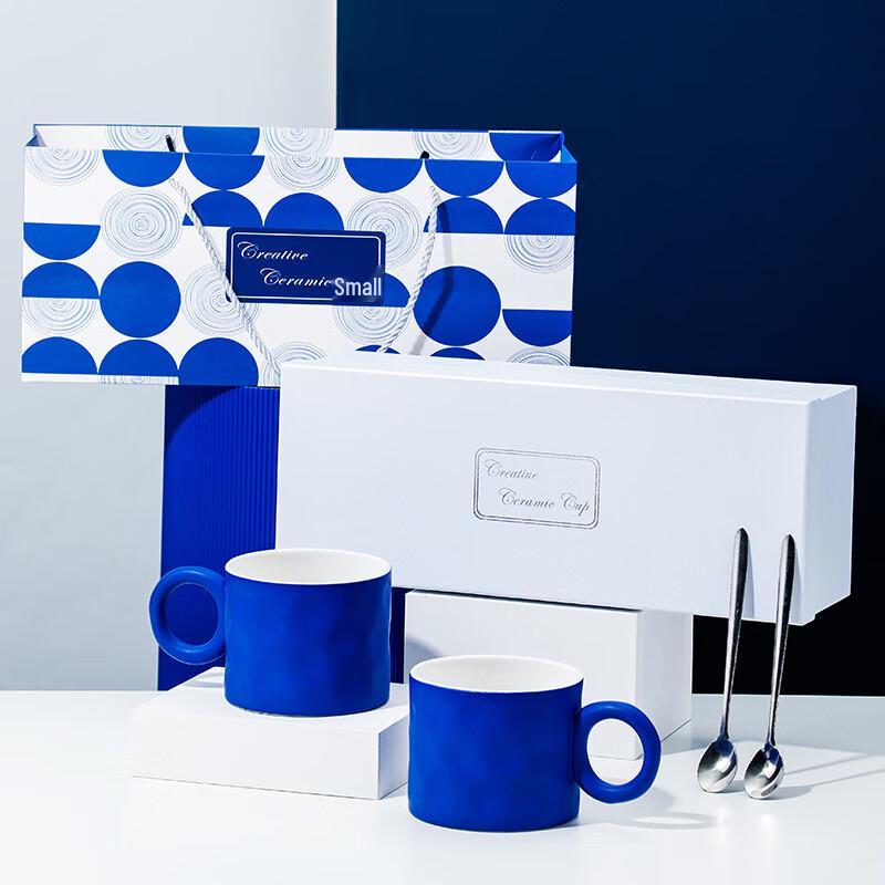 Ceramic Couple Mug with Spoon