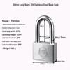 304 Stainless Steel Waterproof Anti-theft Door Padlock - Rustproof, Rainproof & Anti-pry for Outdoor Use