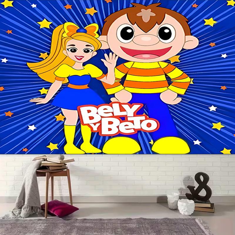 1pc Cartoon B-Bely B-Beto Tapestry, Living Room, Bedroom, Office, Party Decor, Ideal Festive Gift