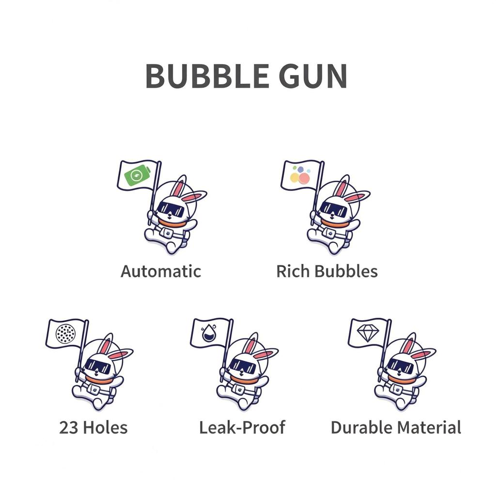 Space Bubble Machine Automatic Bubble Gun Leak‑Proof Kids Toy Gift