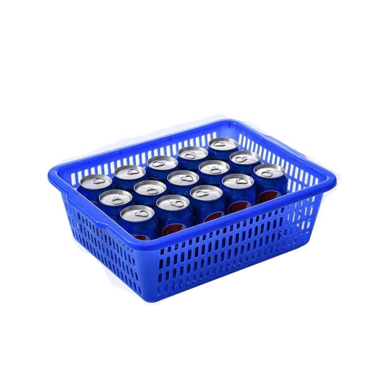 Rectangular Plastic Storage Drain Baskets (2-Pack)