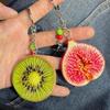 Simulation Fruit Slice Keychain Lovely Mini Fruit Key Holder Pendant Backpack Cute Hanging Decor Car Key Ring For Girls Gift