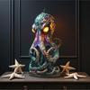 Oktopus-Harzleuchte mit leuchtenden Augen 3D-Tierlampe Einzigartiger Bohème-Stil Meeres-Thema Dekorative Tischlampen für Zuhause