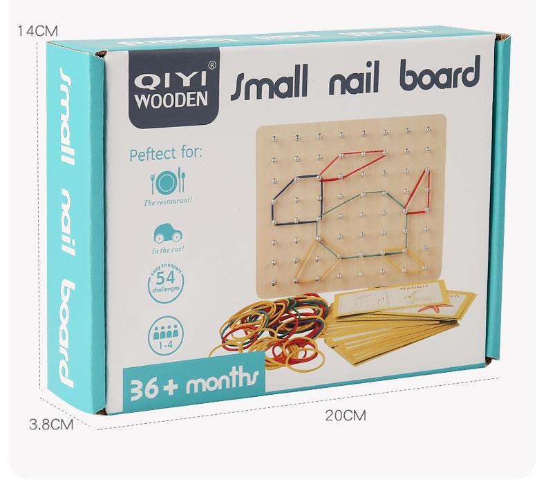 Wooden Toys Montessori  Educational Toys Learning Activities Toy Of Small Nail Board  Preschool Fine Material,Christmas Gift