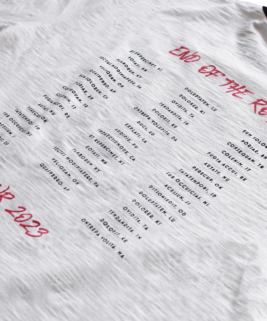 MAINBOOTH [Kiss] End Of The Road T-Shirt (White)