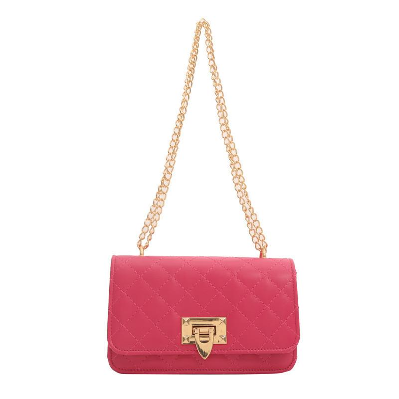 

2024 New Fashion Street Style Women s Shoulder Bag Crossbody Bag With Embroidered Thread And Lock Buckle рожевий