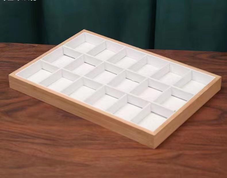 Bamboo & Wood Jewelry Display Tray for Rings, Necklaces, Bracelets, Watches, & Bangles