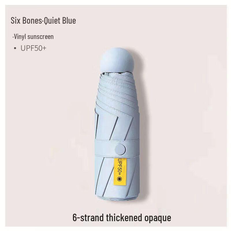 Compact 5-Fold Capsule Travel Umbrella