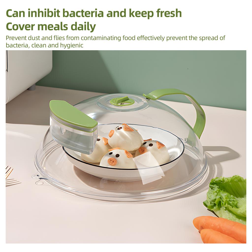 Microwave Splatter Cover for Food - Clear Microwave Splash Guard Cooker Lid with Handle /