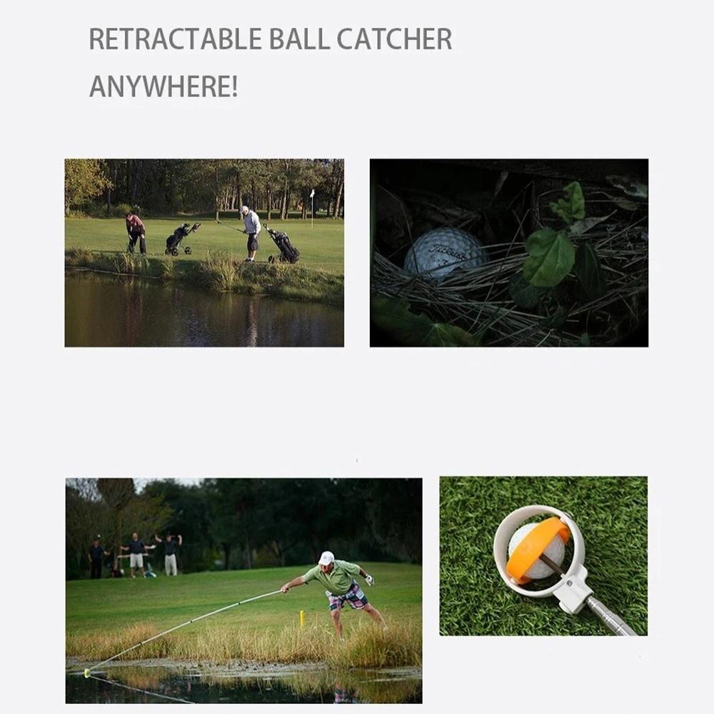 Double Ring Golf Ball Picker Locking Portable Golf Ball Catcher  Golf Accessories