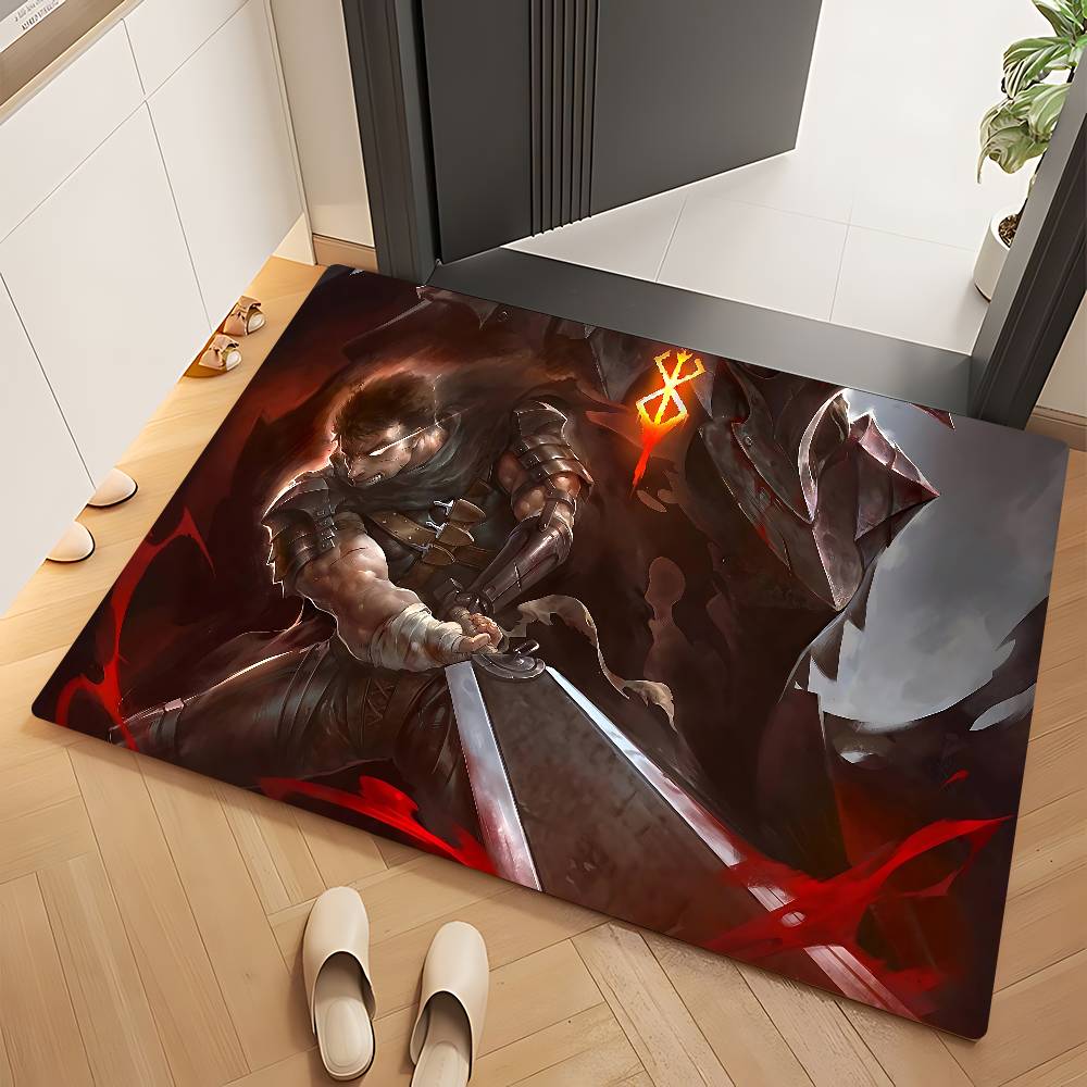 Anime B-BerserkS Hallway Carpet Rectangle Anti-slip Home Soft Badmat Front Door Indoor Outdoor Mat Doormat Area Rug