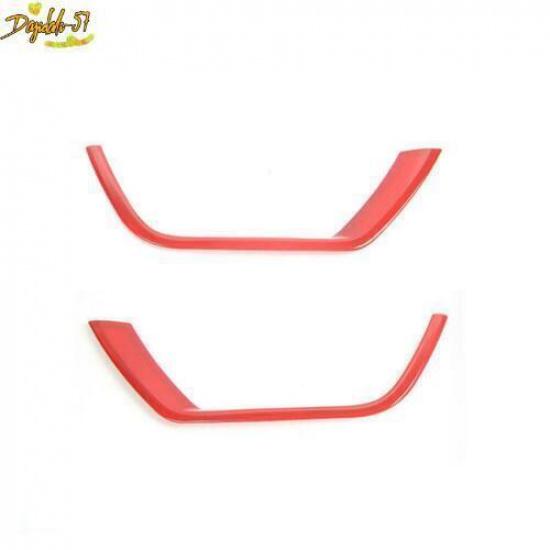 Fit For Jeep Compass 2017- ABS Red Front Fog Light Lamp Strip Cover Trim 2PC