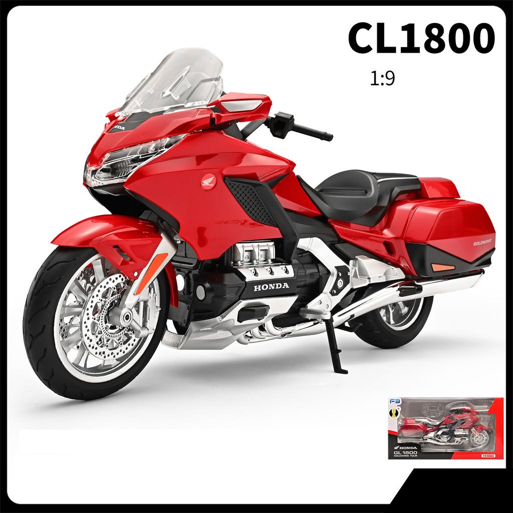 1:9 Honda Gold Wing Tour GL1800 Alloy Die Cast Motorcycle Model Vehicle Collection Sound and Light Off Road Autocycle Toys Car ahx256