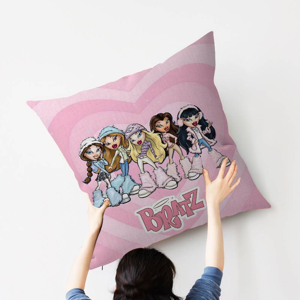 B-Bratzz Fashion M-Mask G-Girl Personalized Pillow Cover Kids Bedroom Wild Party Decor Pillowcase Kid Birthday Shower Gift