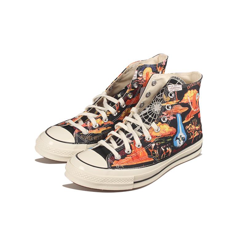 Converse 1970s Chuck 70 Twisted Resort Chuck Taylor All Star Trendy Comfort High Top Espadrilles Unisex Black and Orange