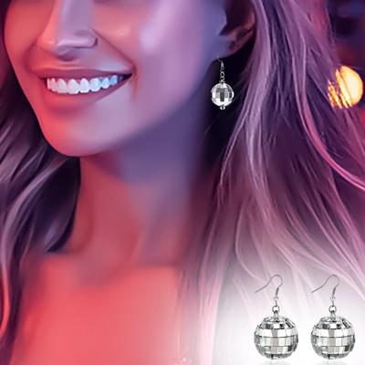 Disco Punk Disco Ball Earrings For Women And Girls Shiny Earrings
