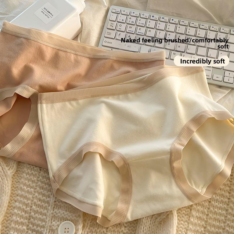 Plus Size Ladies Autumn and Winter Warm New Non Mark Mid Waist Briefs