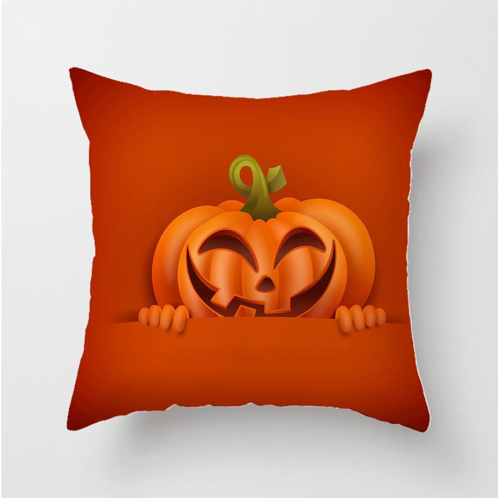 

Новый Хэллоуин Ночь Ужасов Голова Тыквы Ведьма Супер Мягкая Подушка Подушка Подушка для Поясницы и Спины flannel 45x45cm double-sided [without pillow core]