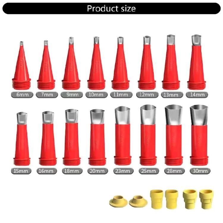 Complete Caulking Nozzle Tip Set 16Nozzles 6Bases AntiRust Tool For Perfect Kitchen Bathroom Wall Joint Finishing
