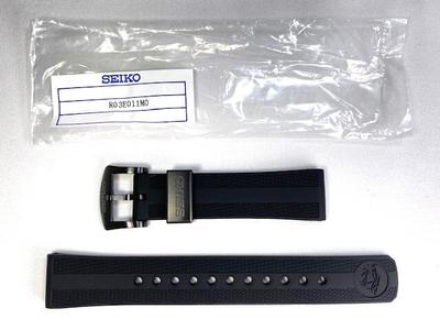 R03E011M0 SEIKO Prospex 20mm Silicone Band Black and Via (for SBDC153/ 6R35-01T0 Others) (Ships Nekoposu)