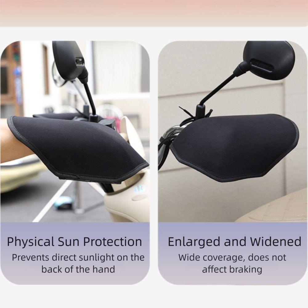 Breathable Summer Handlebar Muffs 3D Design Waterproof Sunshade Cover Easy To Install Sun Protection Hard Shell Motorcycle