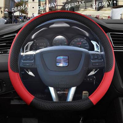 For Seat Leon FR MK1 MK2 MK3 1M 1P 5F KL1/KL8 Cupra León Car Steering Wheel Cover PU Leather Non-slip Auto