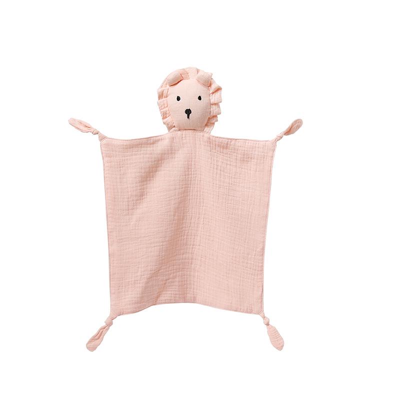 Cross-Border Baby Muslin Lion Comfort Blanket: Pure Cotton Sleep Companion Toy