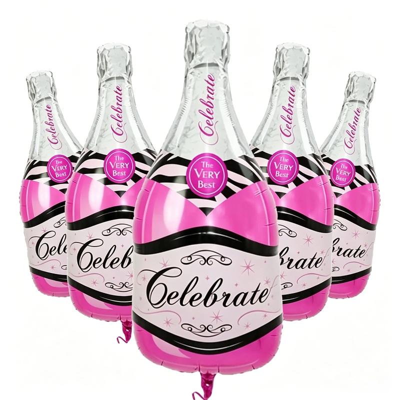 5 Stück 14 Zoll Mini Happy Birthday Wein Folienballon Für Geburtstagsfeier Dekoration