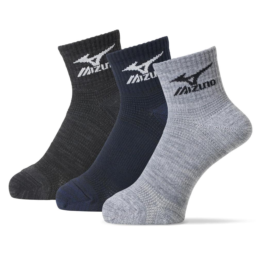 Mizuno WORK Safety Socks for Strong Supportive Sports Assortment Sizes Cm Men, 3-Pair/6-Pair Set, Fit, Durable, Quick-Drying, Design, Socks, 681452,