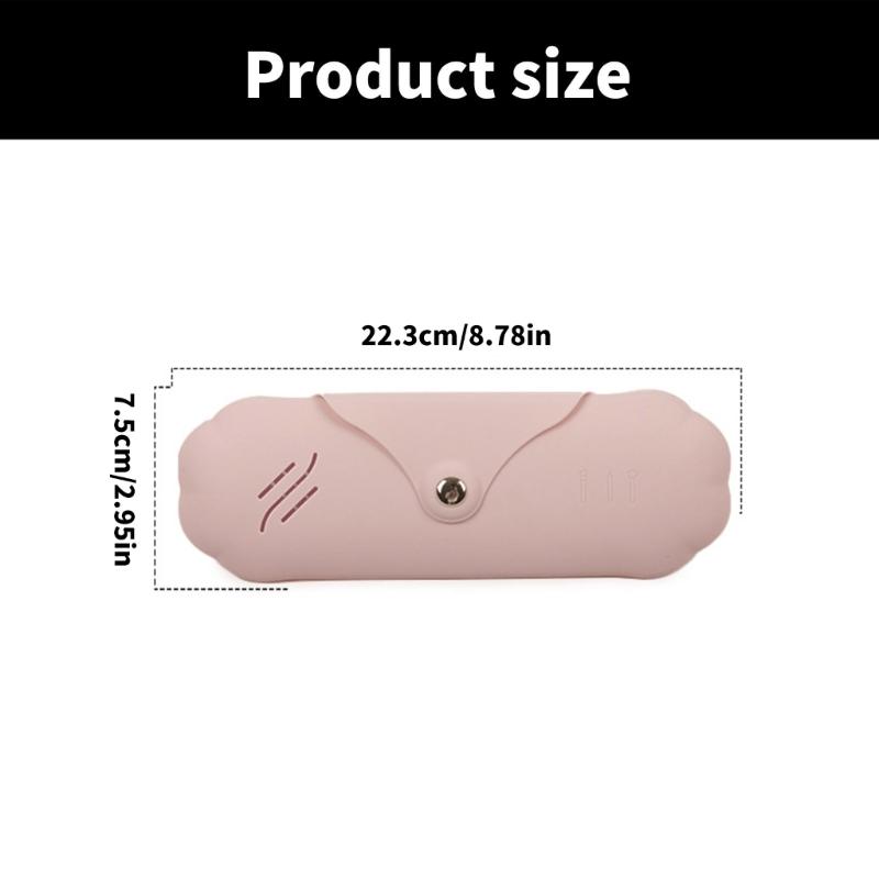 Travel Makeup Brush Holder,Silicone Trendy Portable Cosmetic Face Brushes Holder,Soft and Sleek-Makeup Tools Organizer
