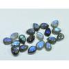 07X09MM Natural Labradorite Blue Fire Pear Cabochon Loose Gemstone 19Pcs Lot C-1113