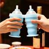 Portable Foldable Ice Ball Cup Food Grade Silicone Ice Ball Mold With Straw For Any Drink Reusable Travel Water Bottle