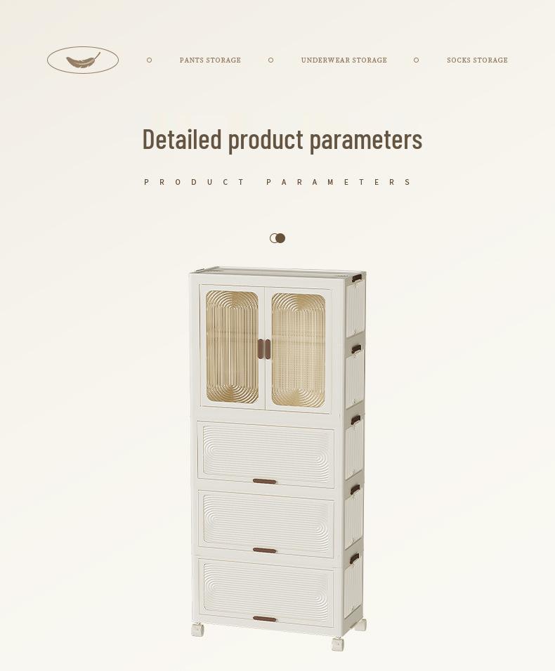 Children's Multi-layer Folding Wardrobe Storage Cabinet for Baby Clothes