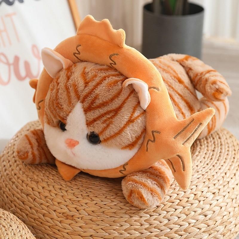 Lion Flower Bread Headwear Cat Plush Toy Cartoon Stuffed Doll Decoration Gift