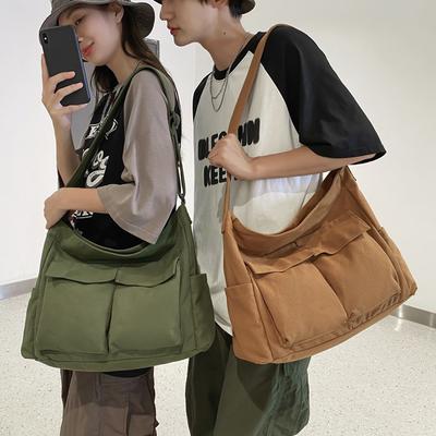 Canvas-Tasche für Damen, einzelne Umhängetasche, großes Fassungsvermögen, Taschen für die Arbeit oder den Weg zur Uni