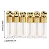 5ml Electroplated Lip Gloss Tube Transparent Pink/Gold/Silver Thick Rod Large Brush Head Empty Bottle Lips Glaze Container