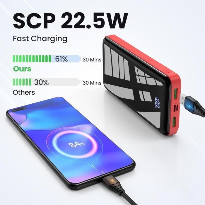 Batterie externe - bextoo - 27000mah - charge rapide pd qc3.0 - affichage numérique led - 22,5w