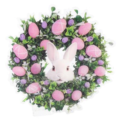 Osterhasenkranz zum Aufhängen Künstlicher dekorativer Osterkranz mit Eiern für Frühlingstür