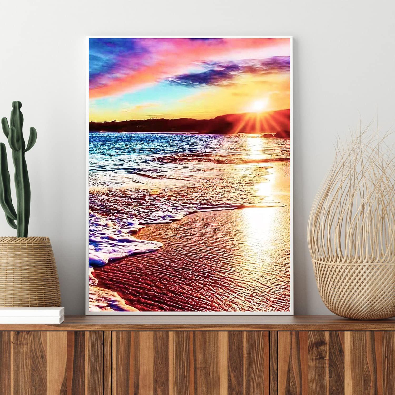 

5D DIY Алмазная картина Животные и пейзажи Алмазная вышивка Набор крестиков Полный горный хрусталь Мозаика Украшение дома Square 40x50cm