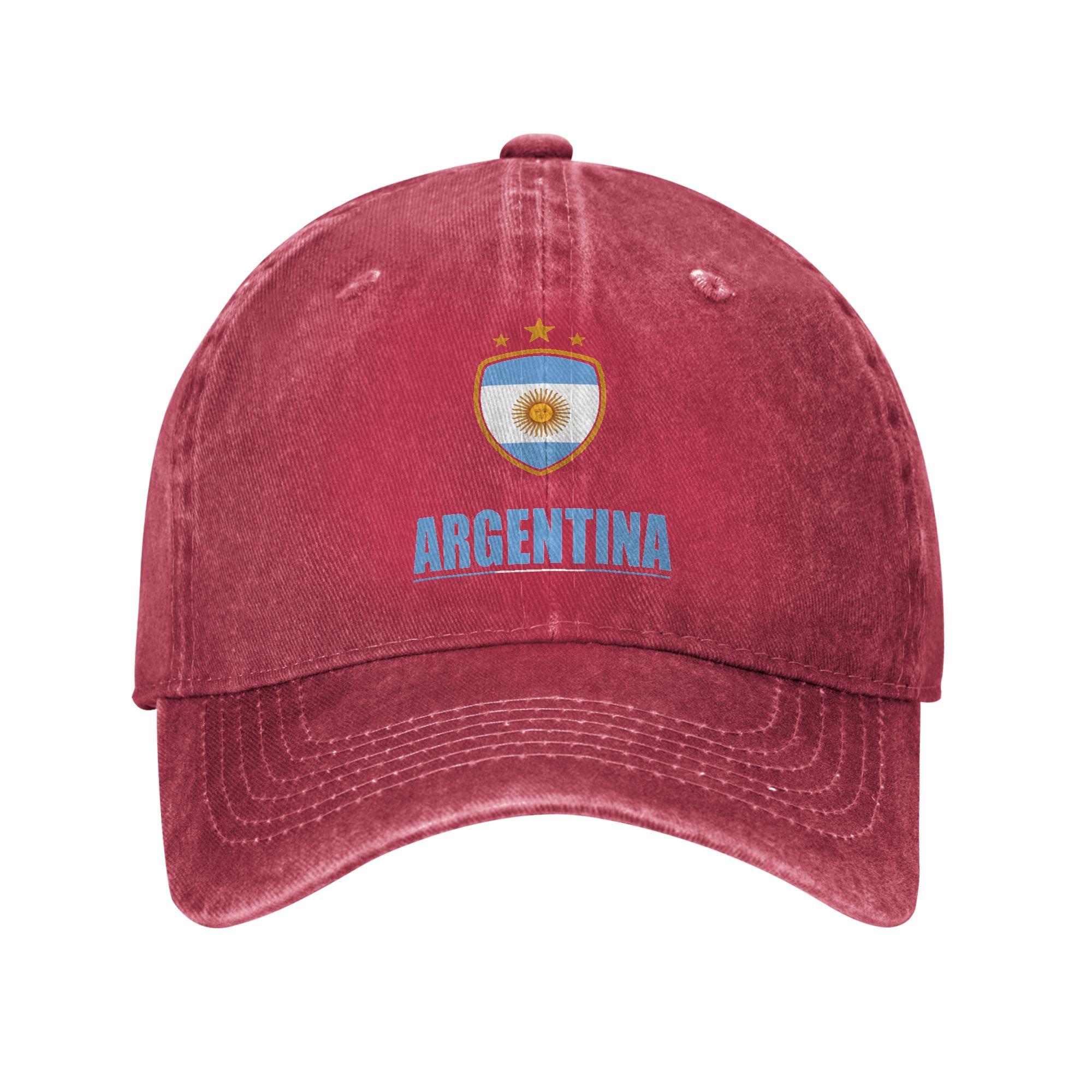 Unisex Las malvinas argentina soccer football Printed Hat Vintage Distressed Washed Baseball Cap Adjustable One Size