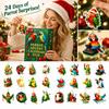 Weihnachts-Adventskalender Countdown-Tage mit hängenden Ornamenten, 2D flaches Flugzeugdesign
