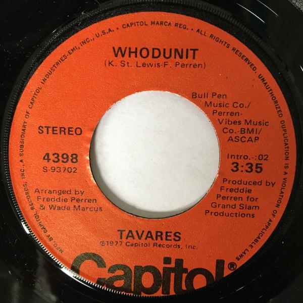 

7inch Record TAVARES Whodunit Fool Of The Year 4398 Capitol Records 1977 US SoulFunk Used