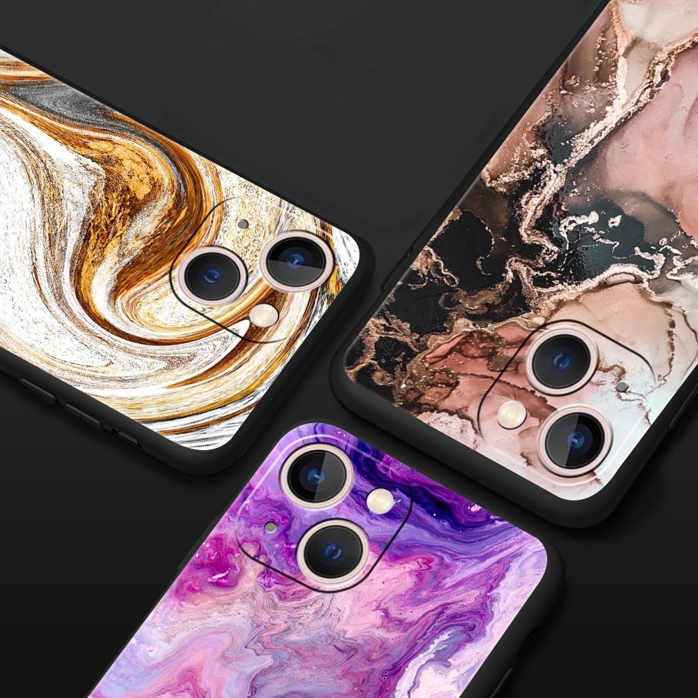 Vintage Marble Phone Case Cover for iPhone 17 16 15 14 13 12 Pro Max 11 Pro Max 17 AIR Plus Shockproof Soft TPU Shell Fundas Bag