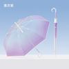 High Value Gradual Change Transparent Umbrella Female Ins Wind Feeling Curved Hook Handle Small Fresh Long Handle Umbrella Fixed